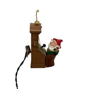 VINTAGE HALLMARK Ornament Santas Hot Line Telephone Switchboard Light Blink 1991